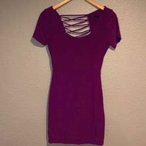 Foreign Exchange magenta bodycon dress